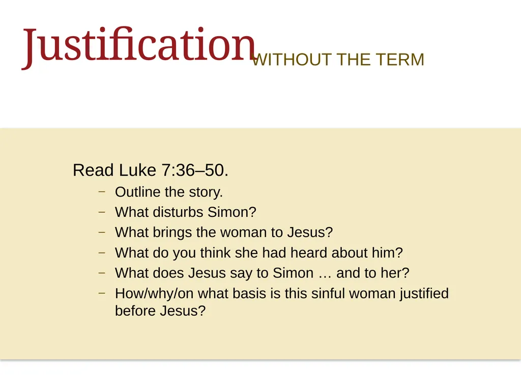 ALL ABOUT Jesus & Justification Jesus WEEK ONE - slide 27 of 57