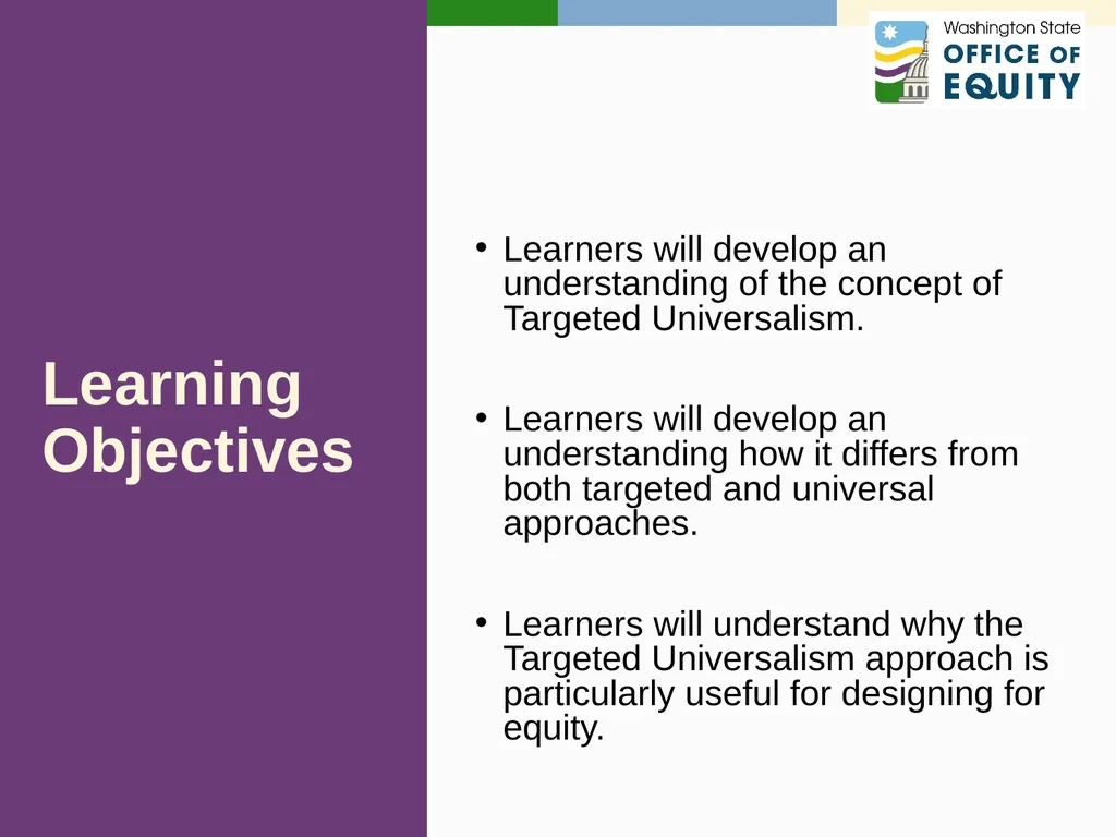 Targeted Universalism Washington State Office of - slide 4 of 42
