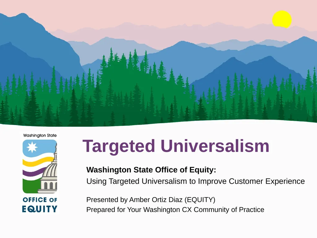 Targeted Universalism Washington State Office of - slide 1 of 42