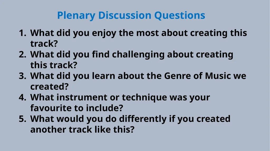 Lesson 4 – Creating using the Guitar GarageBand - slide 10 of 10
