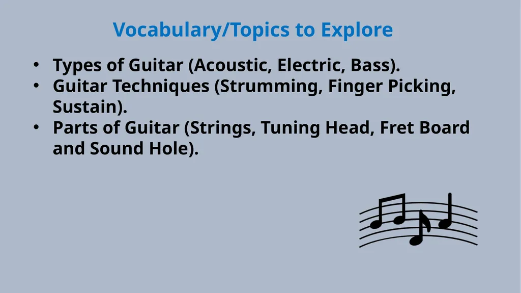 Lesson 4 – Creating using the Guitar GarageBand - slide 3 of 10