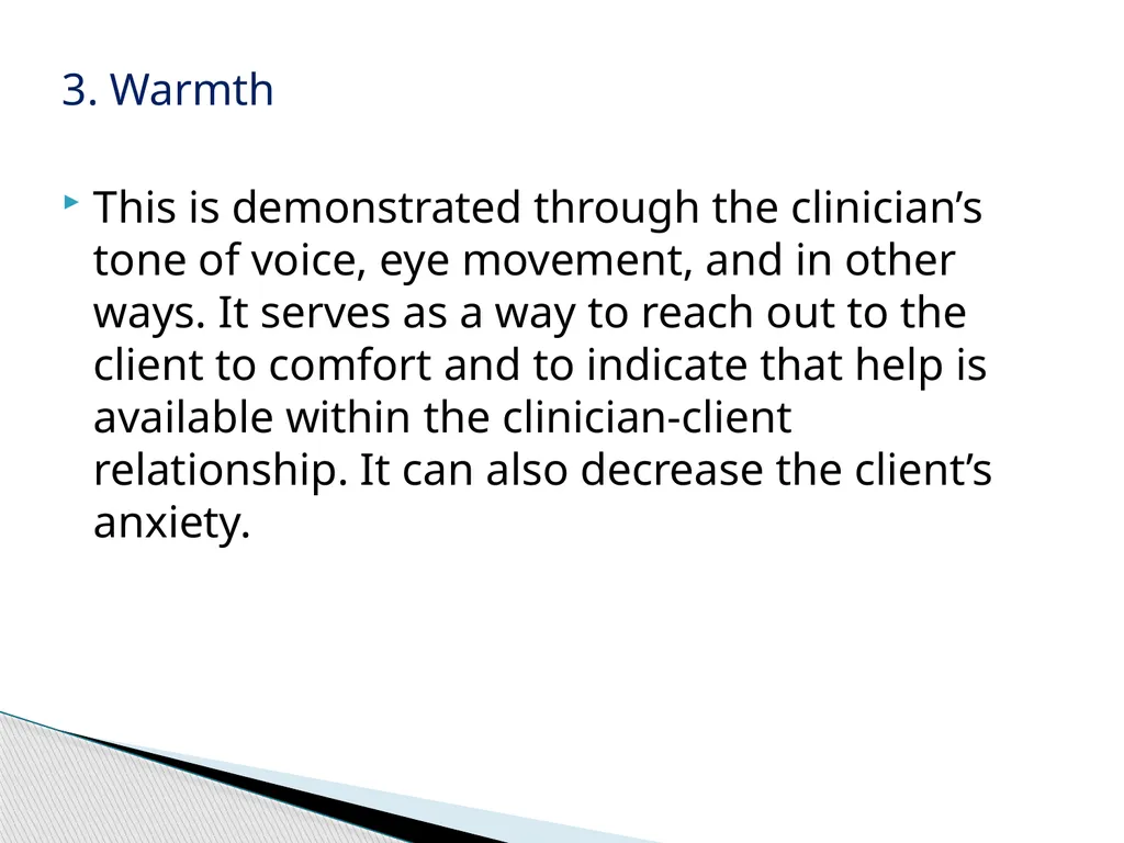 Therapeutic Communication Establishing a - slide 32 of 35