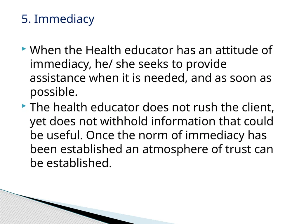 Therapeutic Communication Establishing a - slide 34 of 35