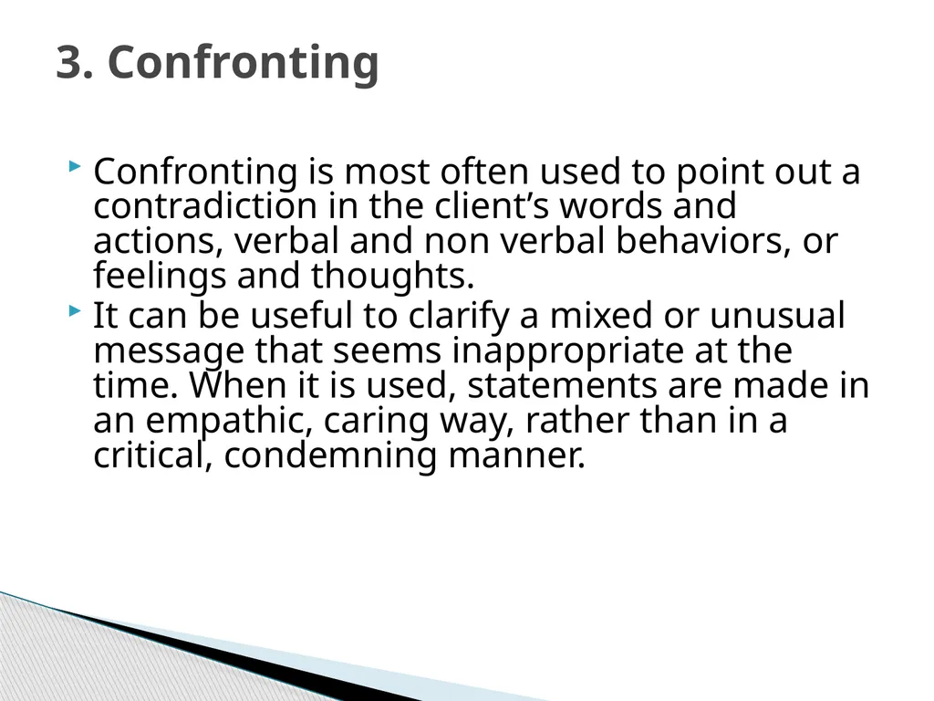 Therapeutic Communication Establishing a - slide 23 of 35
