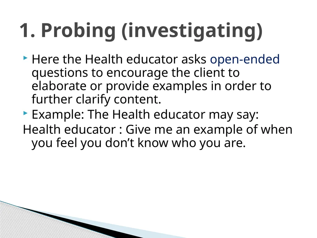 Therapeutic Communication Establishing a - slide 20 of 35