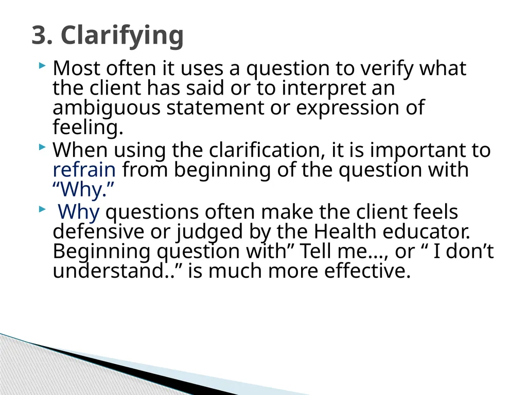 Therapeutic Communication Establishing a - slide 10 of 35