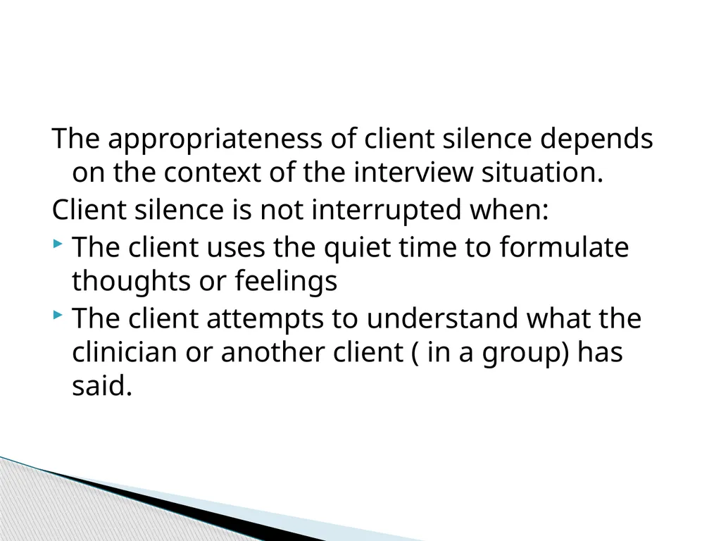 Therapeutic Communication Establishing a - slide 28 of 35