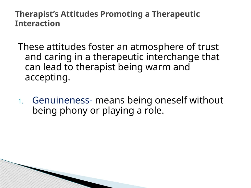 Therapeutic Communication Establishing a - slide 30 of 35