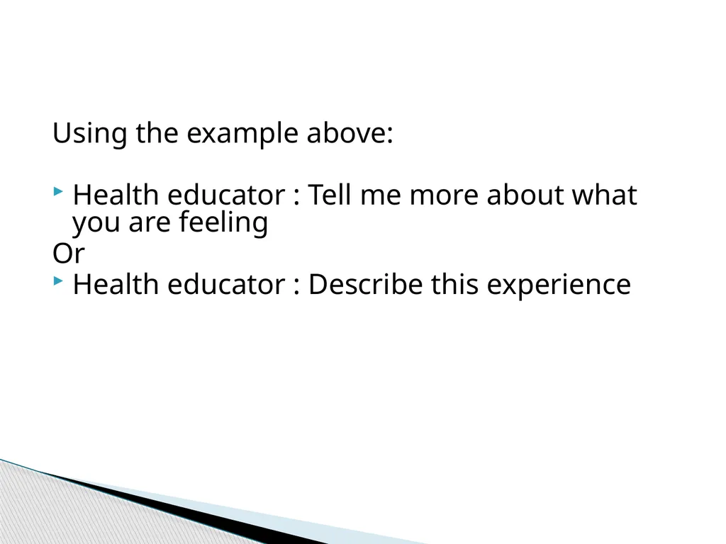 Therapeutic Communication Establishing a - slide 11 of 35