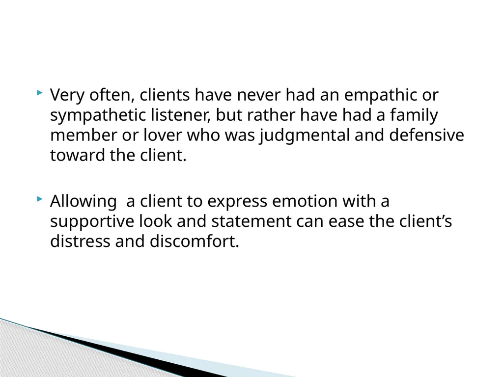 Therapeutic Communication Establishing a - slide 15 of 35