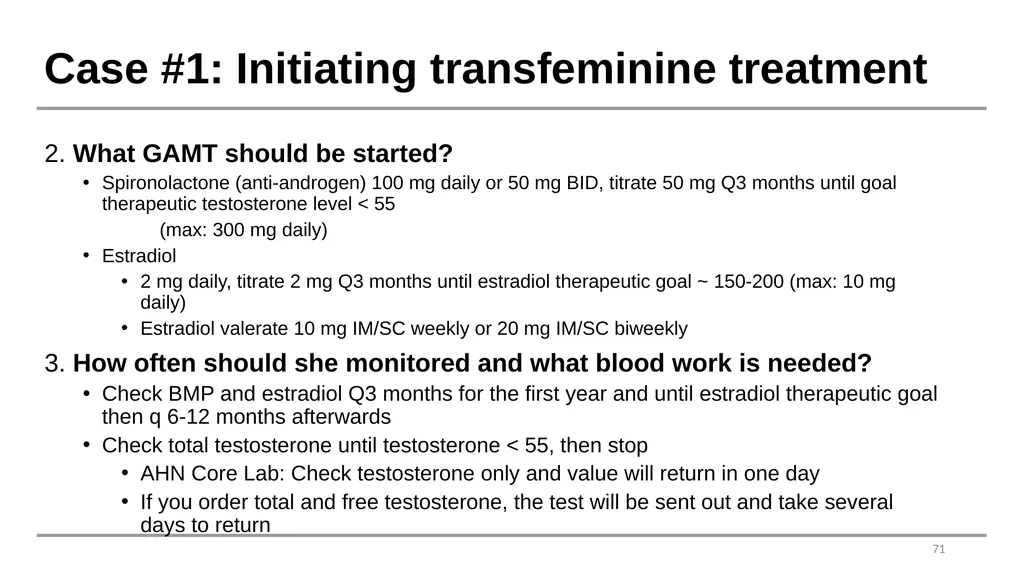 Caring for Transgender and Gender Diverse Patients - slide 70 of 83