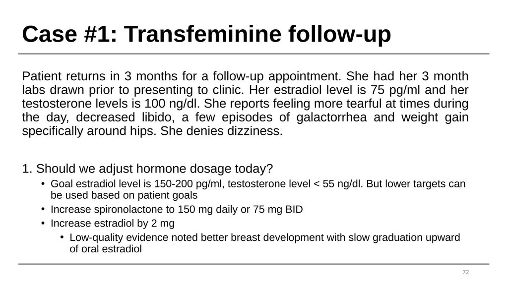 Caring for Transgender and Gender Diverse Patients - slide 71 of 83