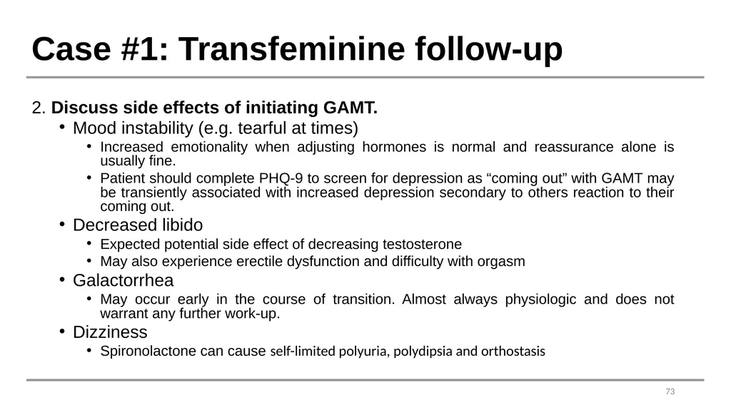Caring for Transgender and Gender Diverse Patients - slide 72 of 83