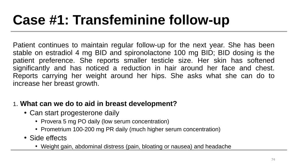 Caring for Transgender and Gender Diverse Patients - slide 73 of 83
