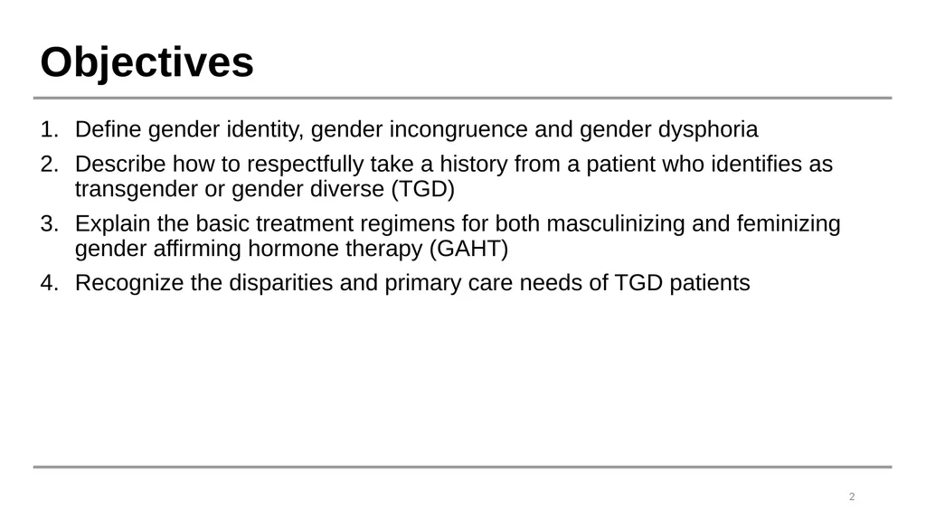 Caring for Transgender and Gender Diverse Patients - slide 2 of 83