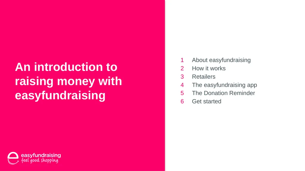 An introduction to easyfundraising An introduction - slide 2 of 8