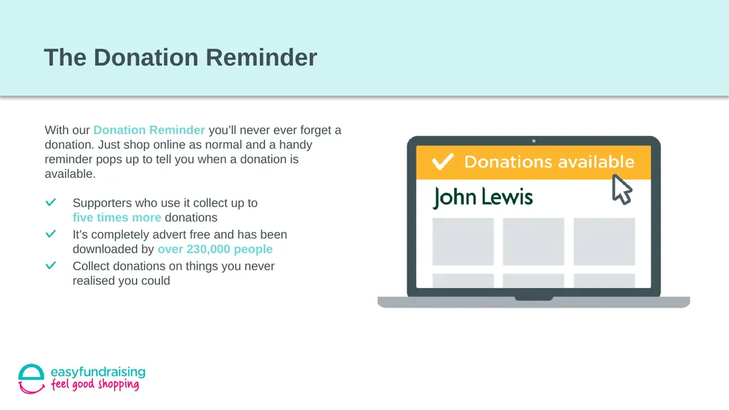 An introduction to easyfundraising An introduction - slide 7 of 8