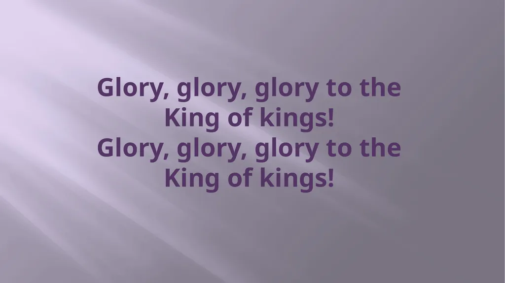 HOSANNA Hosanna, Hosanna, Hosanna in the highest - slide 4 of 11