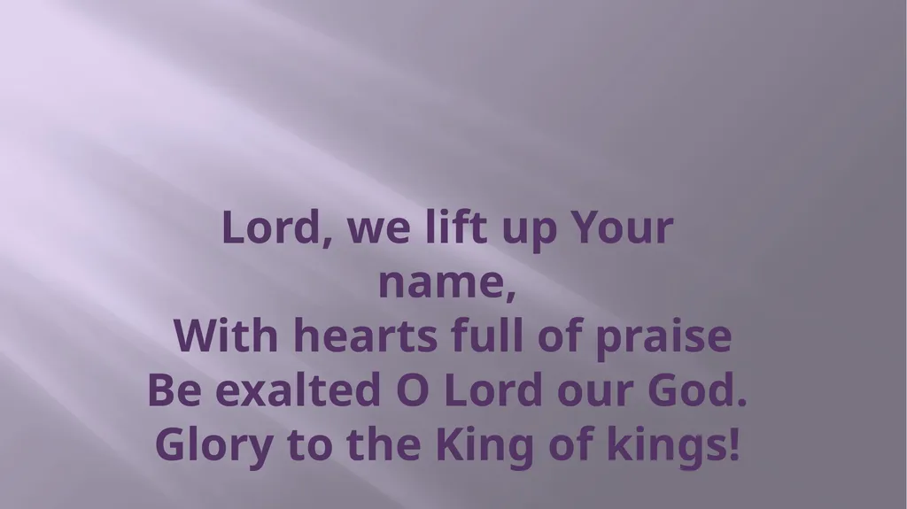 HOSANNA Hosanna, Hosanna, Hosanna in the highest - slide 9 of 11