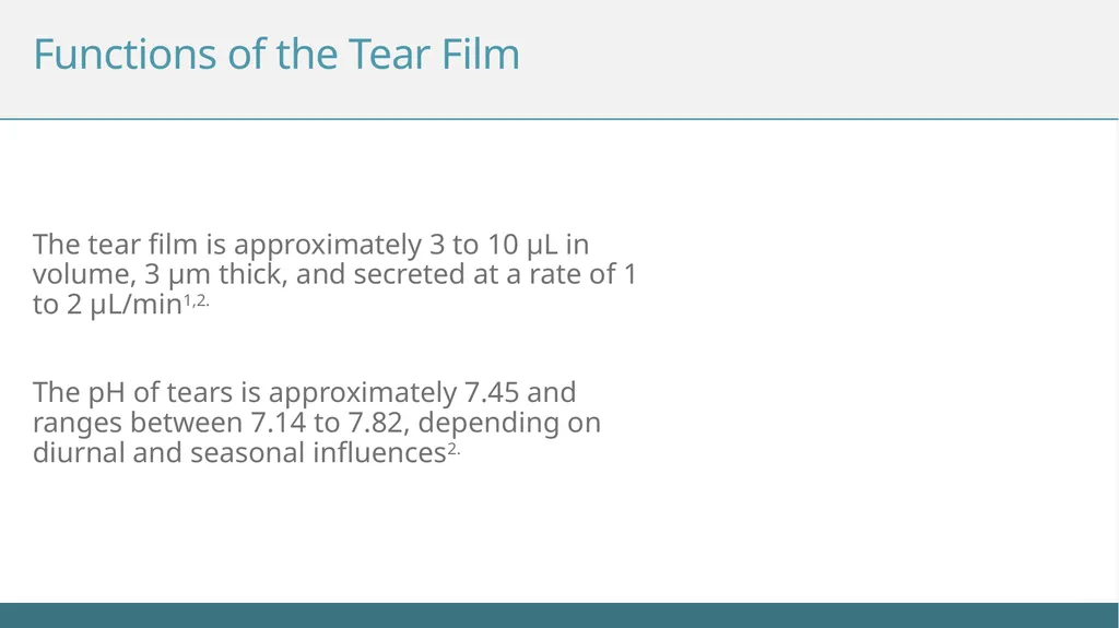 Understanding the Tear Film Subtitle The Tear Film - slide 4 of 12