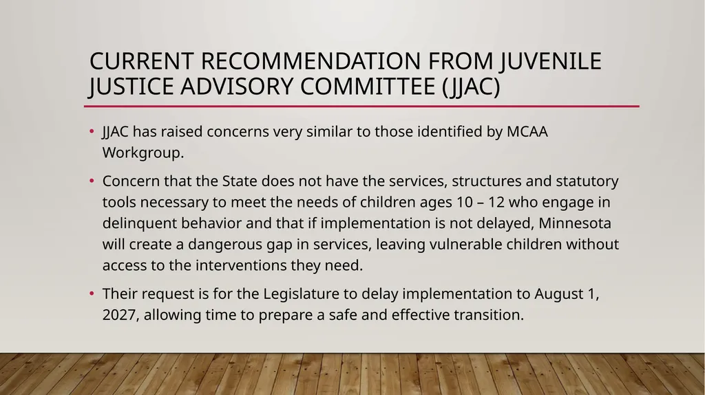 Raising the age of Delinquency – Impact, - slide 31 of 34