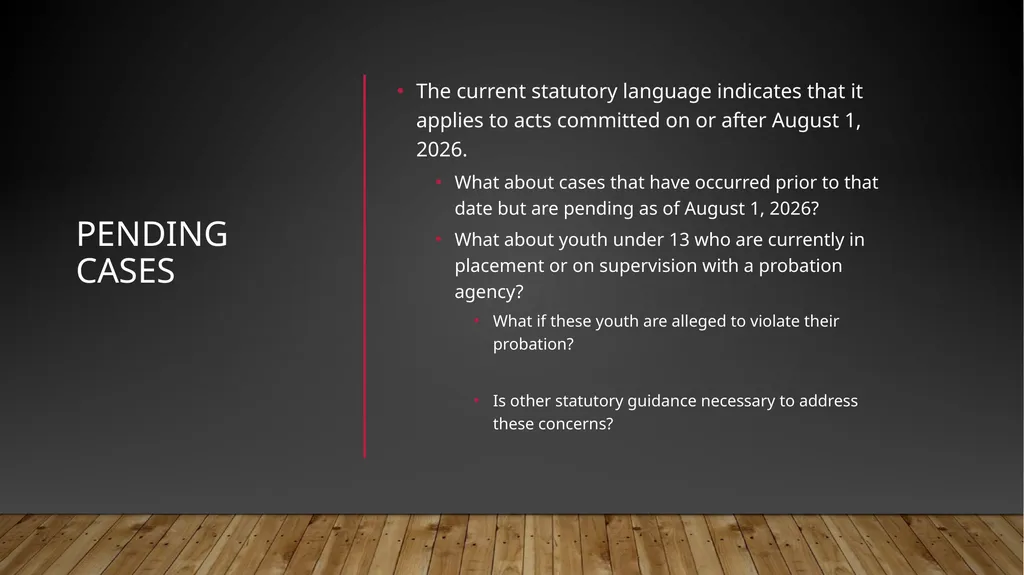 Raising the age of Delinquency – Impact, - slide 30 of 34