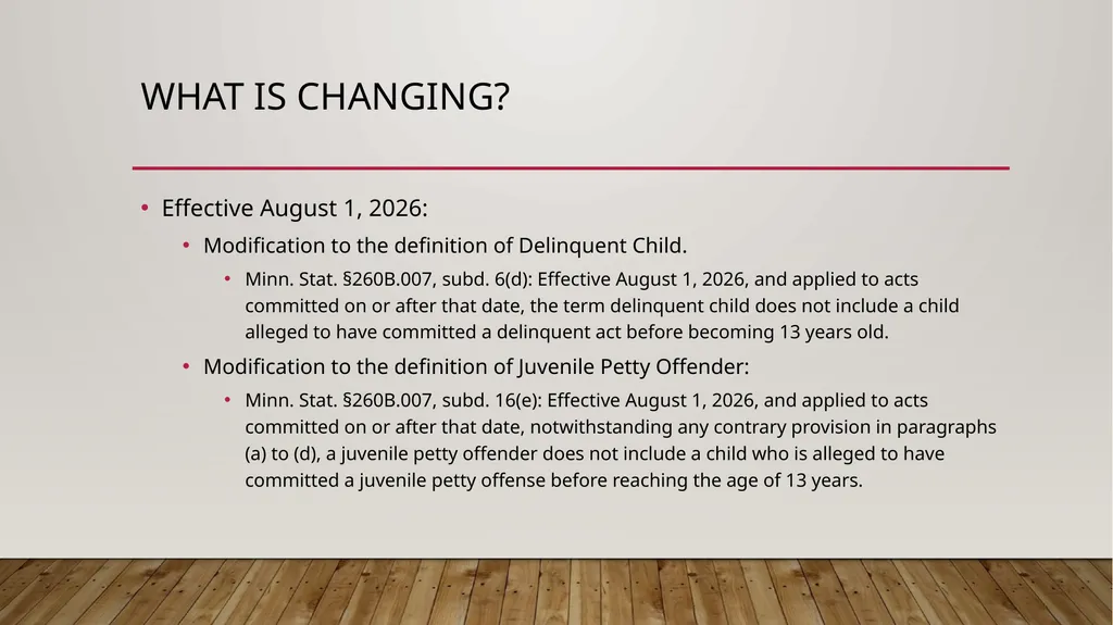 Raising the age of Delinquency – Impact, - slide 2 of 34