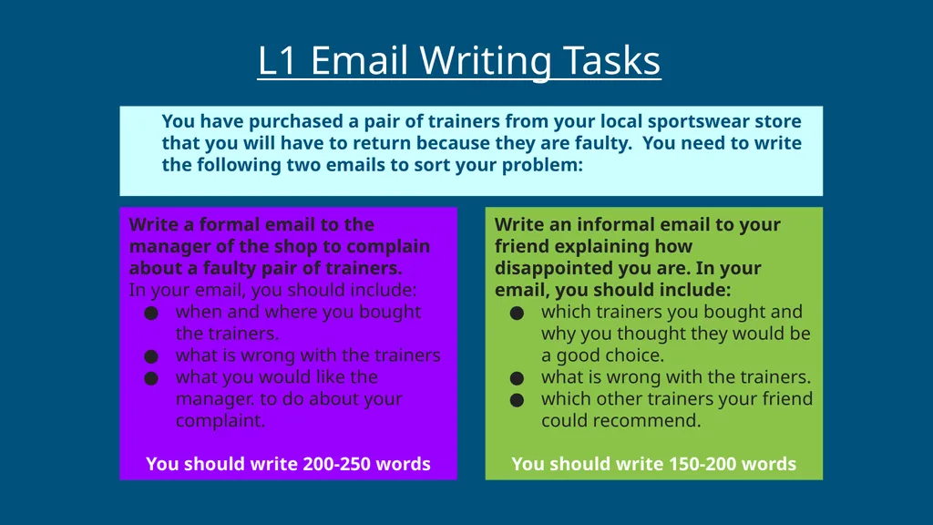 L1-L2 Functional Skills English writing Skills - slide 22 of 24