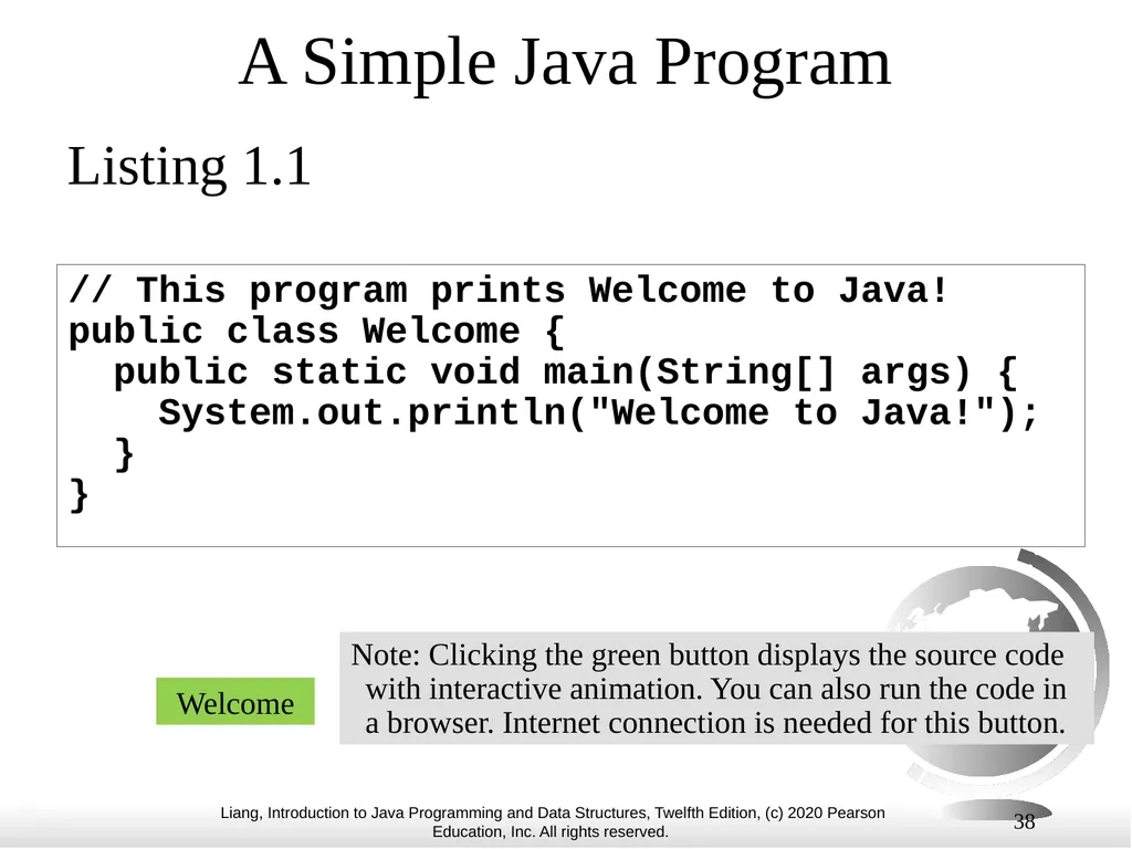 1 Chapter 1 Introduction to Computers, Programs, - slide 38 of 73