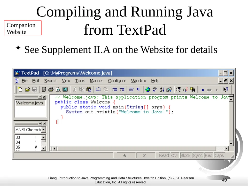 1 Chapter 1 Introduction to Computers, Programs, - slide 49 of 73