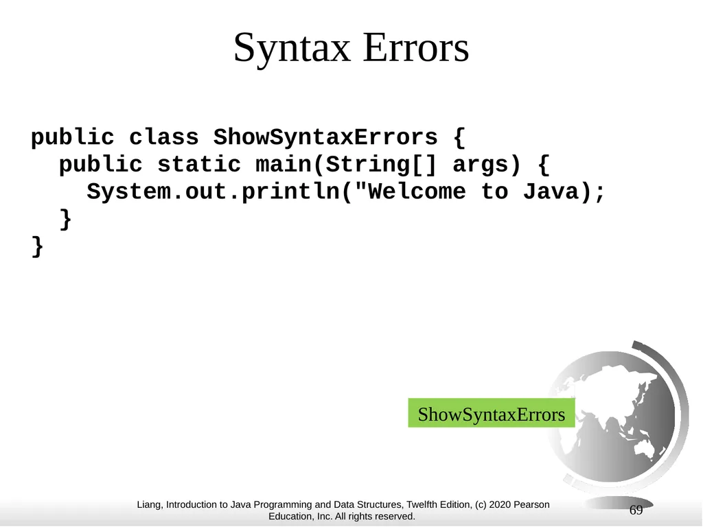 1 Chapter 1 Introduction to Computers, Programs, - slide 69 of 73