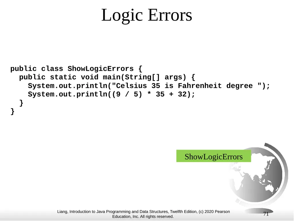 1 Chapter 1 Introduction to Computers, Programs, - slide 71 of 73