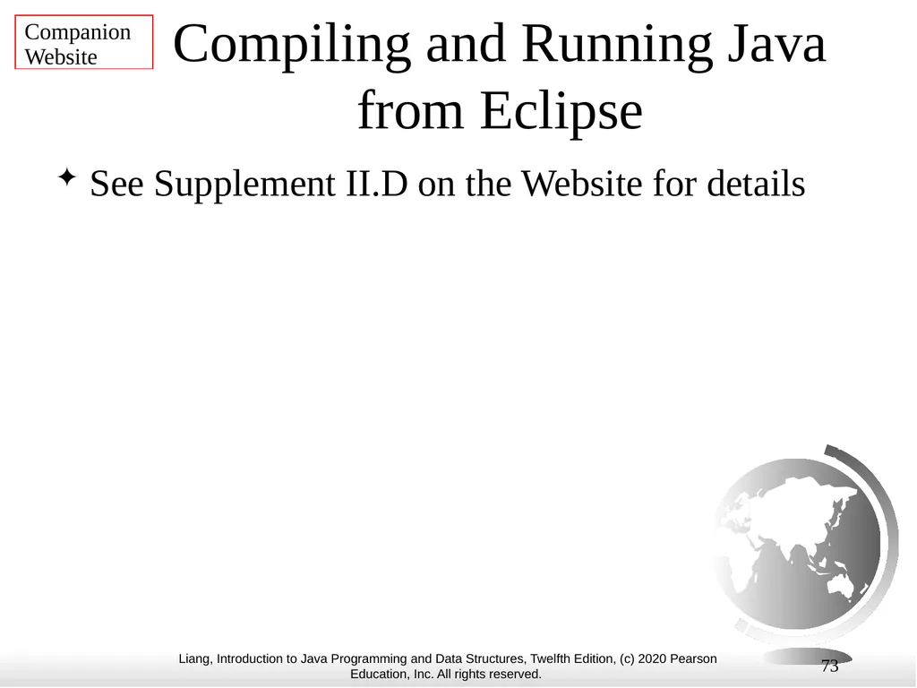 1 Chapter 1 Introduction to Computers, Programs, - slide 73 of 73