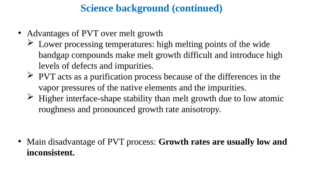 Growth of Ternary Compound Semiconductors (GTCS) A - slide 3 of 12