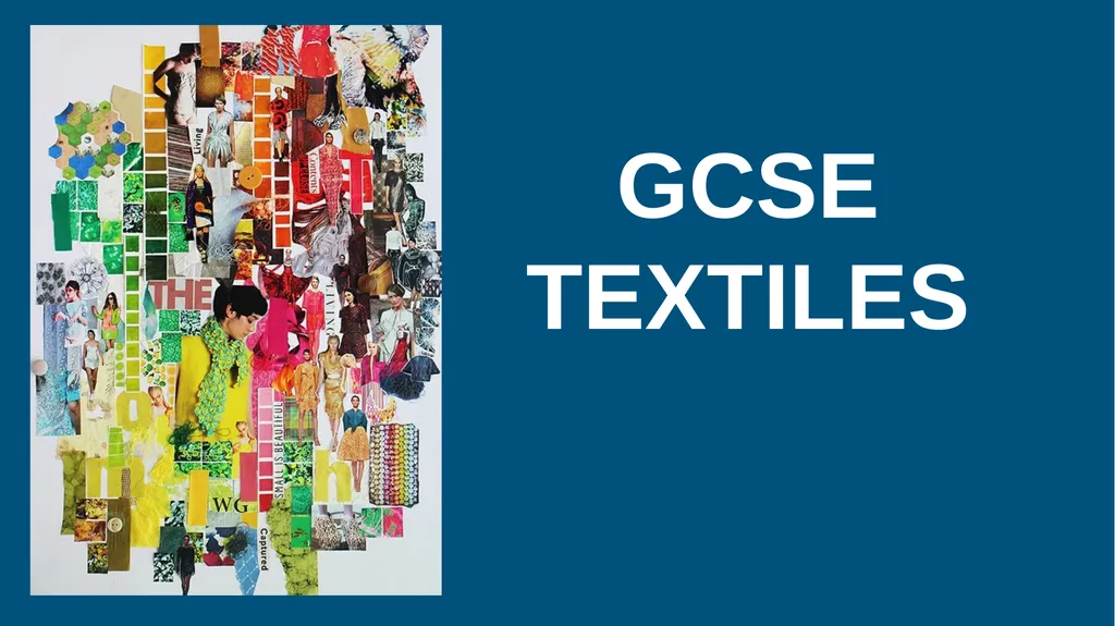 GCSE TEXTILES Content Exam Staff Pupil view - slide 1 of 9