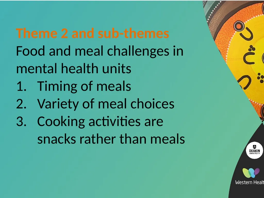q More than a meal: Co-designed improvements to - slide 10 of 18