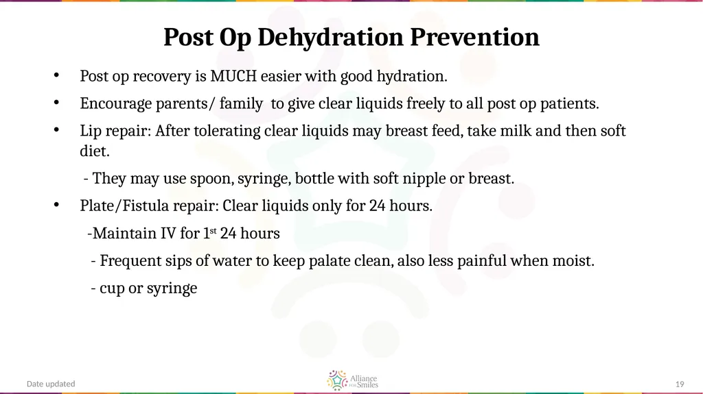 Care of Pediatric Cleft Lip and Palate Repair - slide 19 of 21