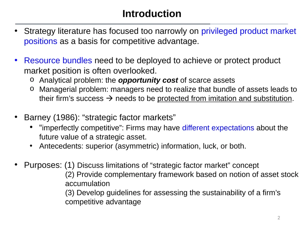 Session 5. Resource-Based Theory Asset stock - slide 2 of 7