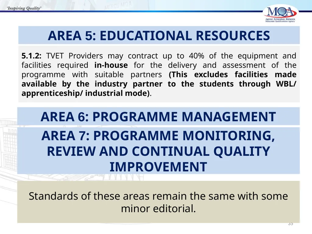 CODE OF PRACTICE FOR TVET PROGRAMME ACCREDITATION, - slide 35 of 77