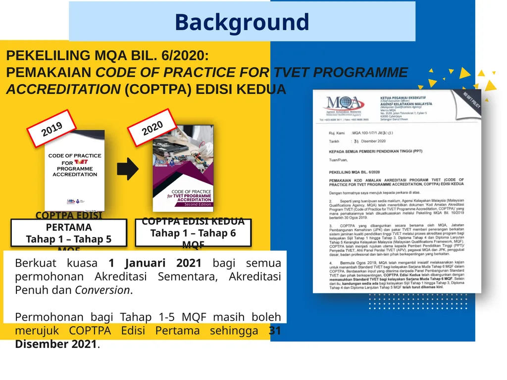 CODE OF PRACTICE FOR TVET PROGRAMME ACCREDITATION, - slide 2 of 77