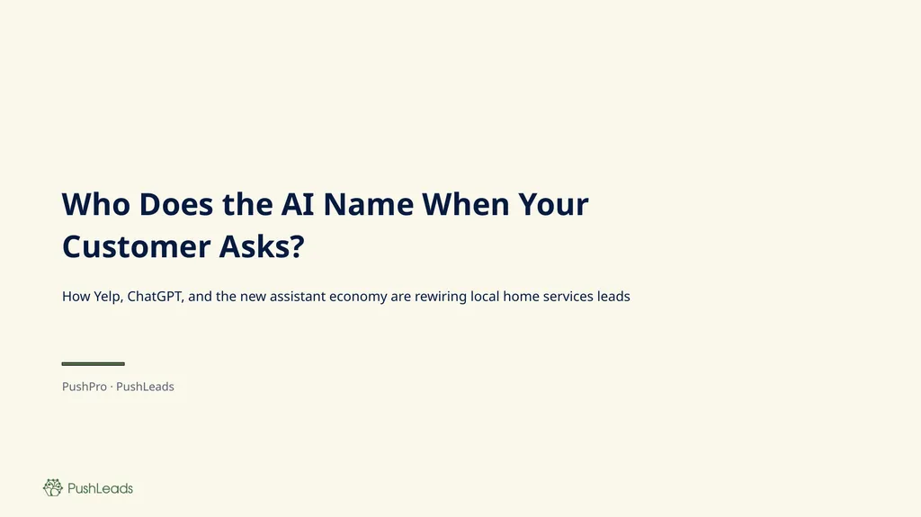 Who Does the AI Name When Your Customer Asks? How - slide 1 of 12
