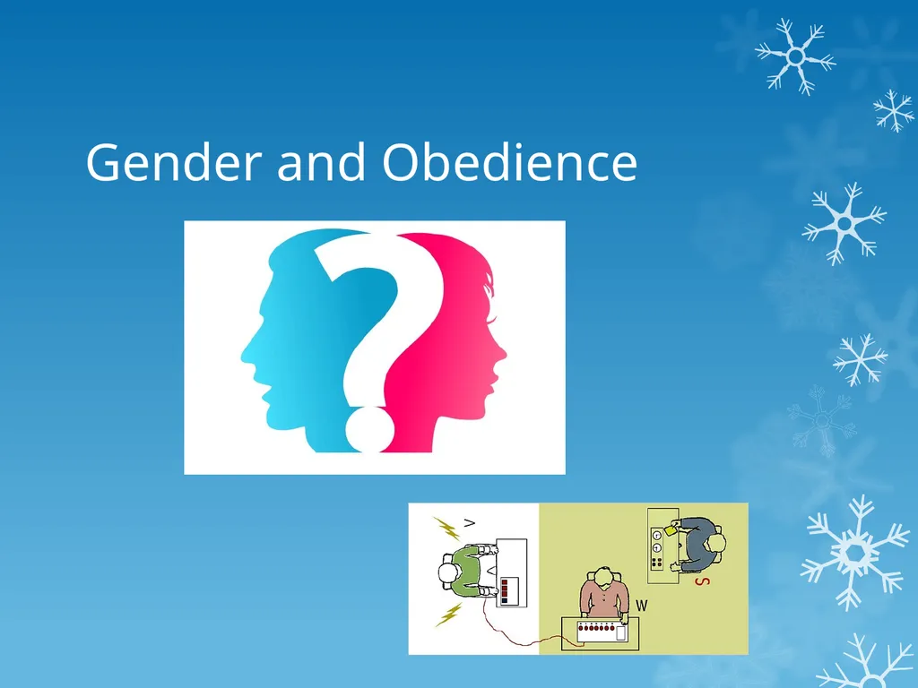 Gender and Obedience Milgram: Experiment 8 - slide 1 of 9