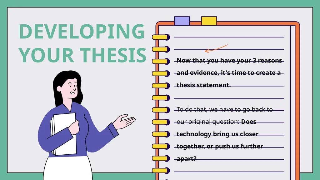 WRITING A THESIS STATEMENT for College Click on - slide 11 of 21