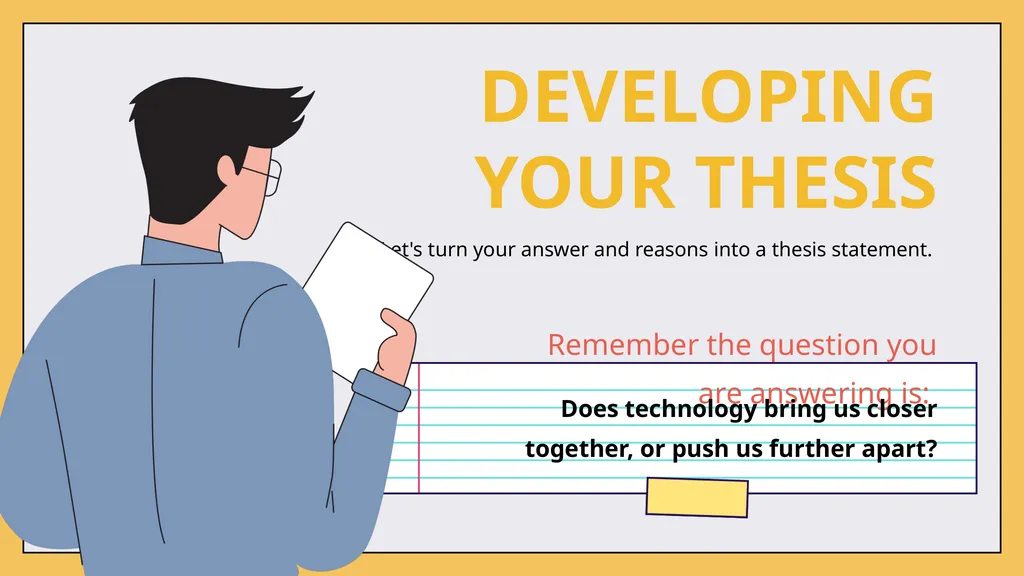 WRITING A THESIS STATEMENT for College Click on - slide 12 of 21