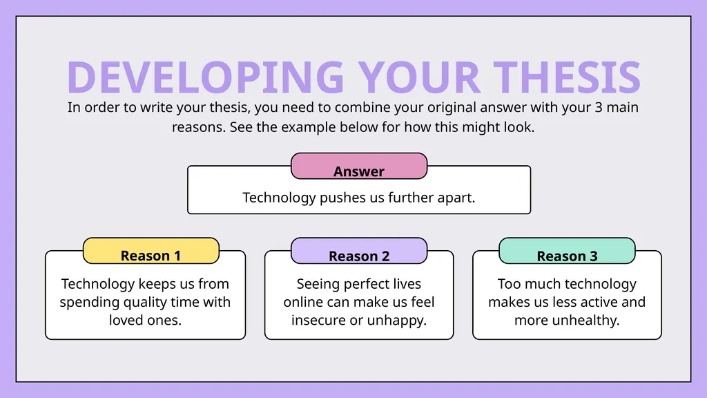 WRITING A THESIS STATEMENT for College Click on - slide 13 of 21