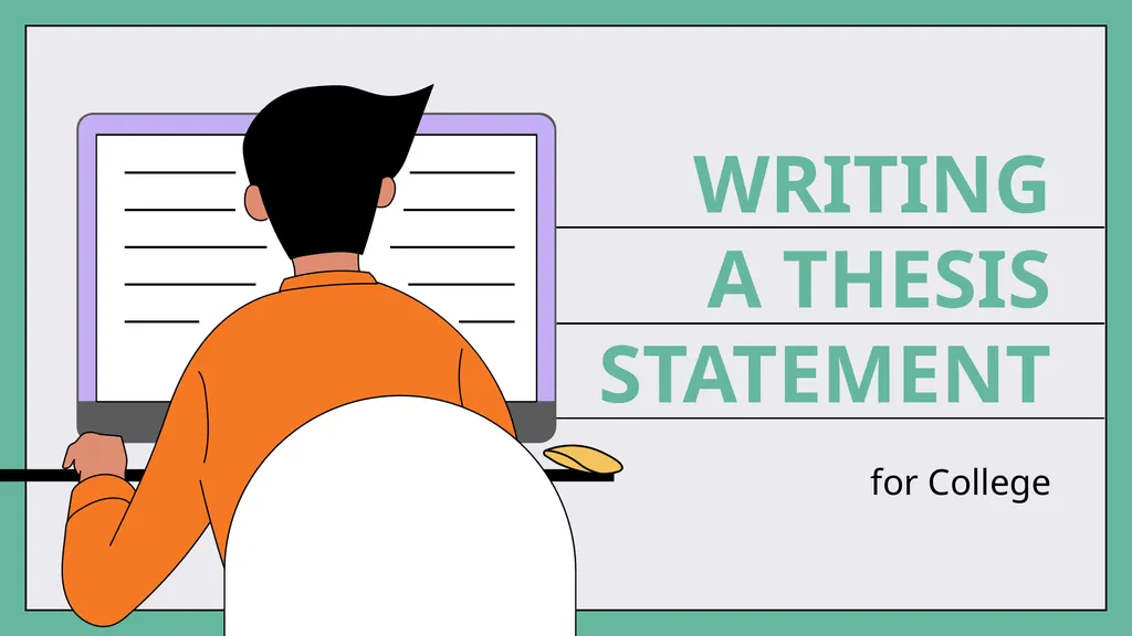 WRITING A THESIS STATEMENT for College Click on - slide 1 of 21