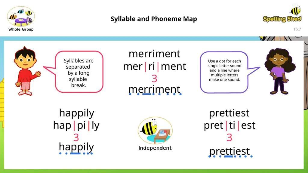 To be able to segment words into the correct - slide 7 of 19