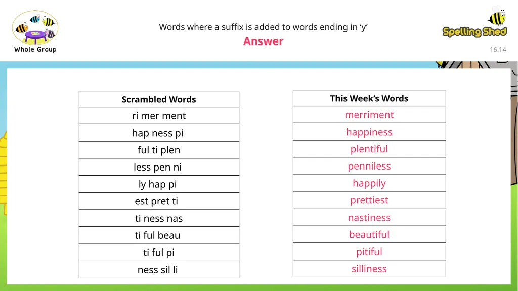 To be able to segment words into the correct - slide 15 of 19