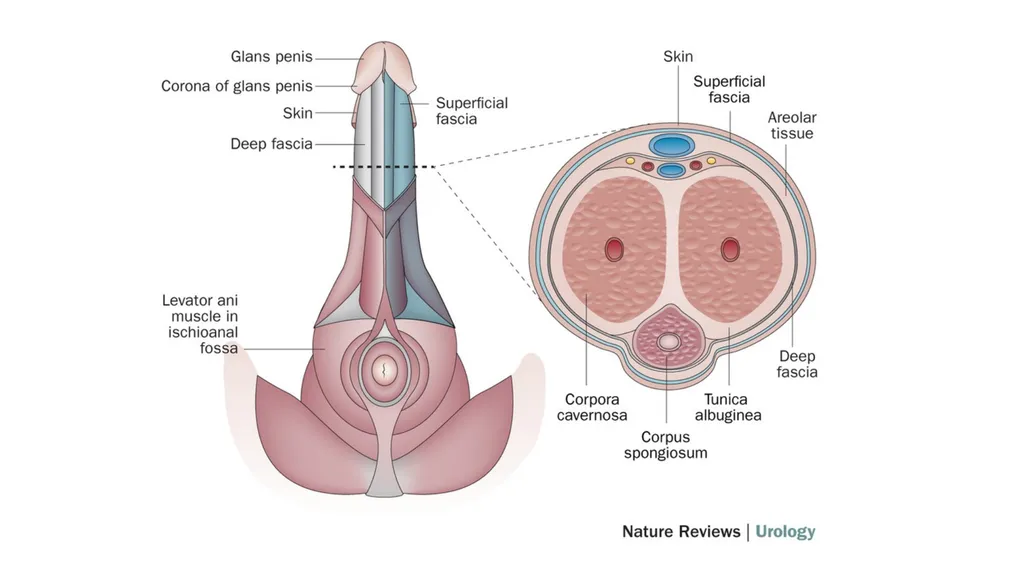 Anatomy of penis, and Physiology of erection, - slide 6 of 34