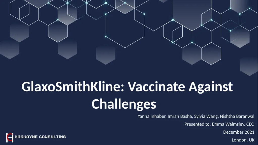 GlaxoSmithKline: Vaccinate Against Challenges